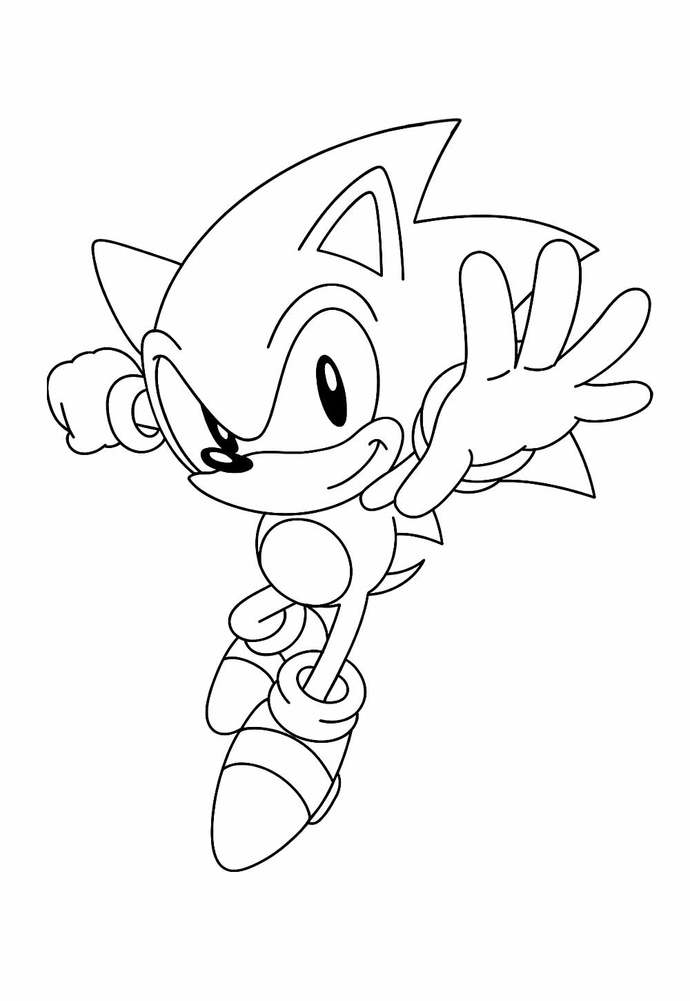 Desenho para colorir - As Aventuras do Sonic