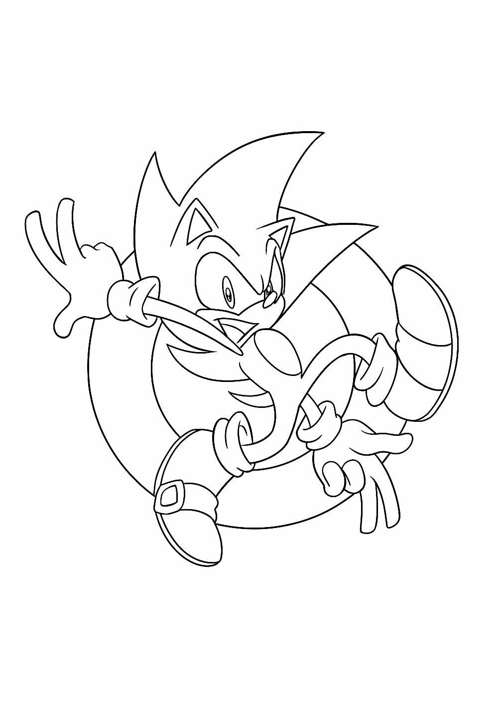 Desenho para pintar do Sonic