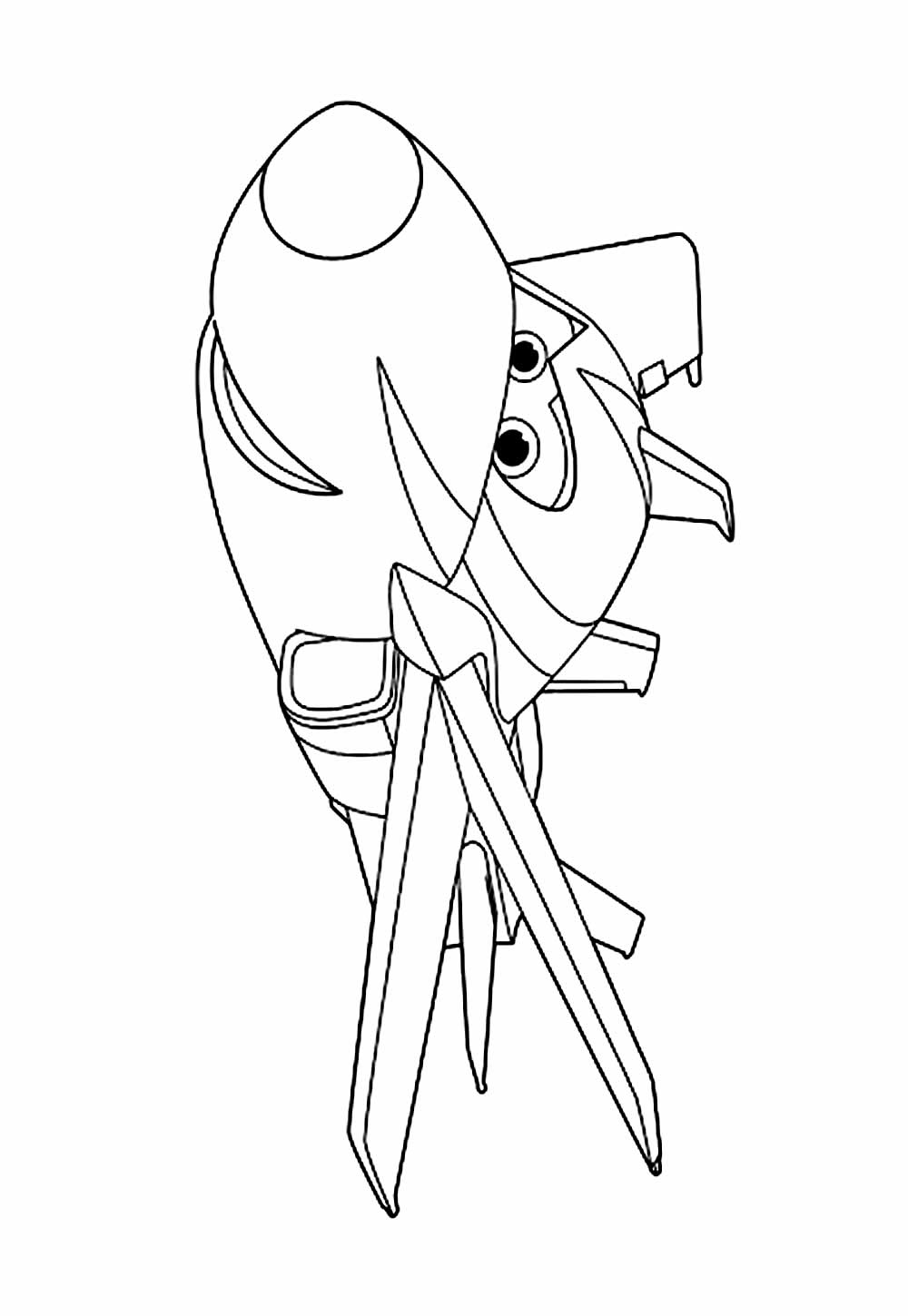 Desenhos Super Wings Pintar Avião