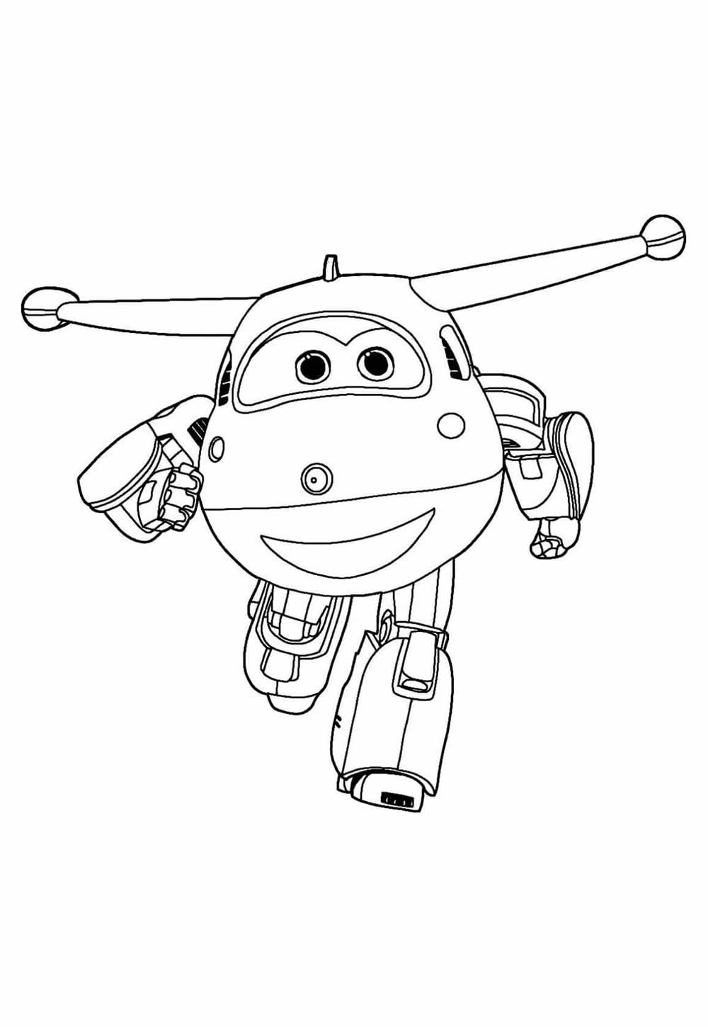 Super Wings para imprimir e colorir