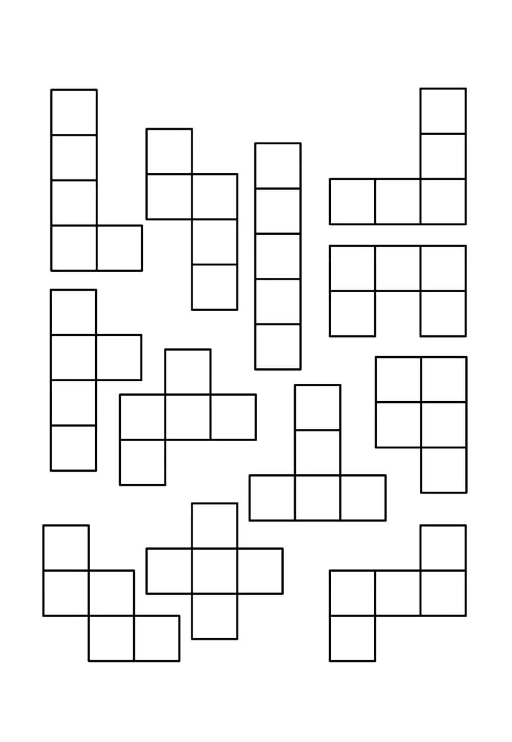 Desenhos de Tetris para colorir