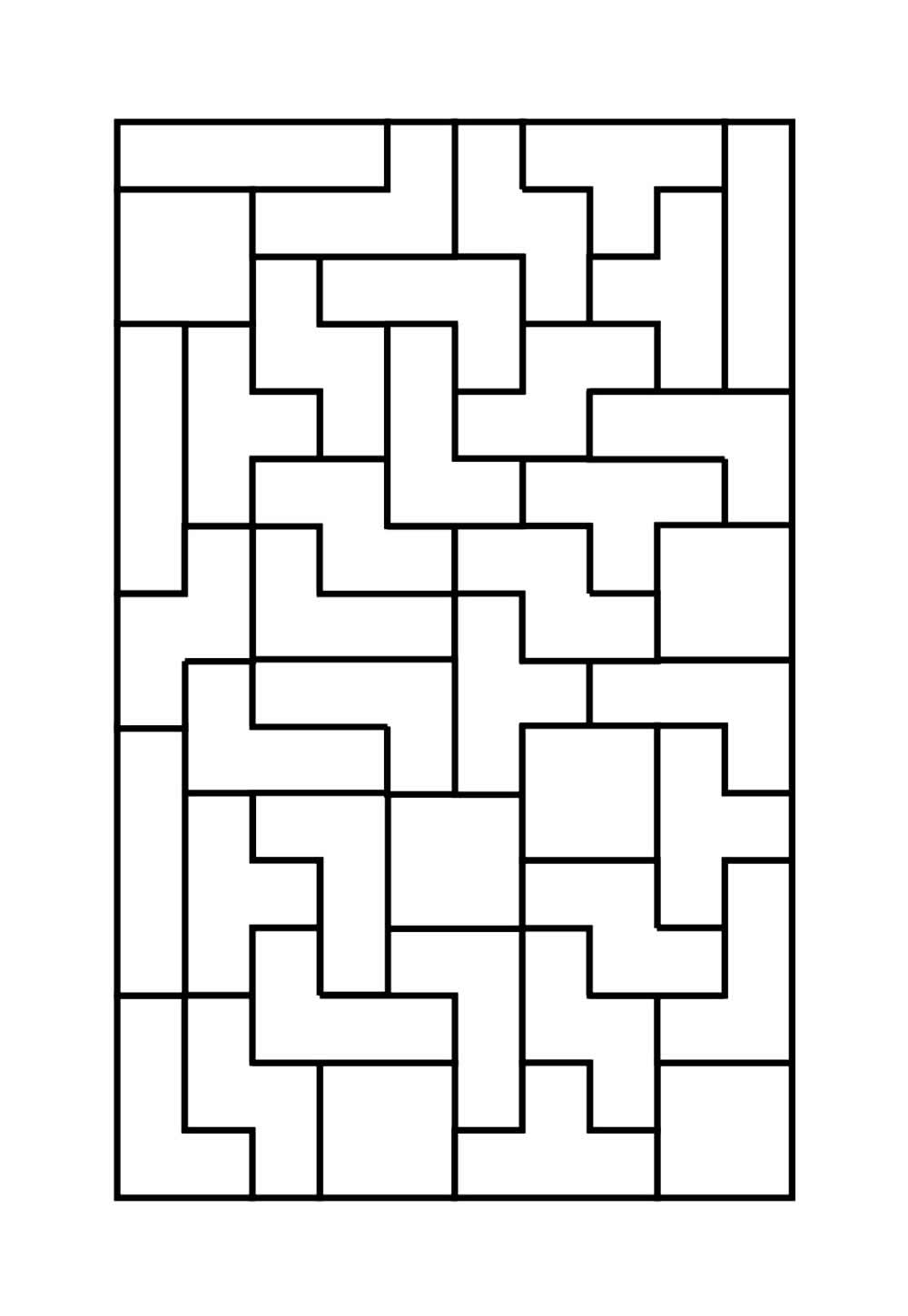 Desenhos de Tetris para pintar