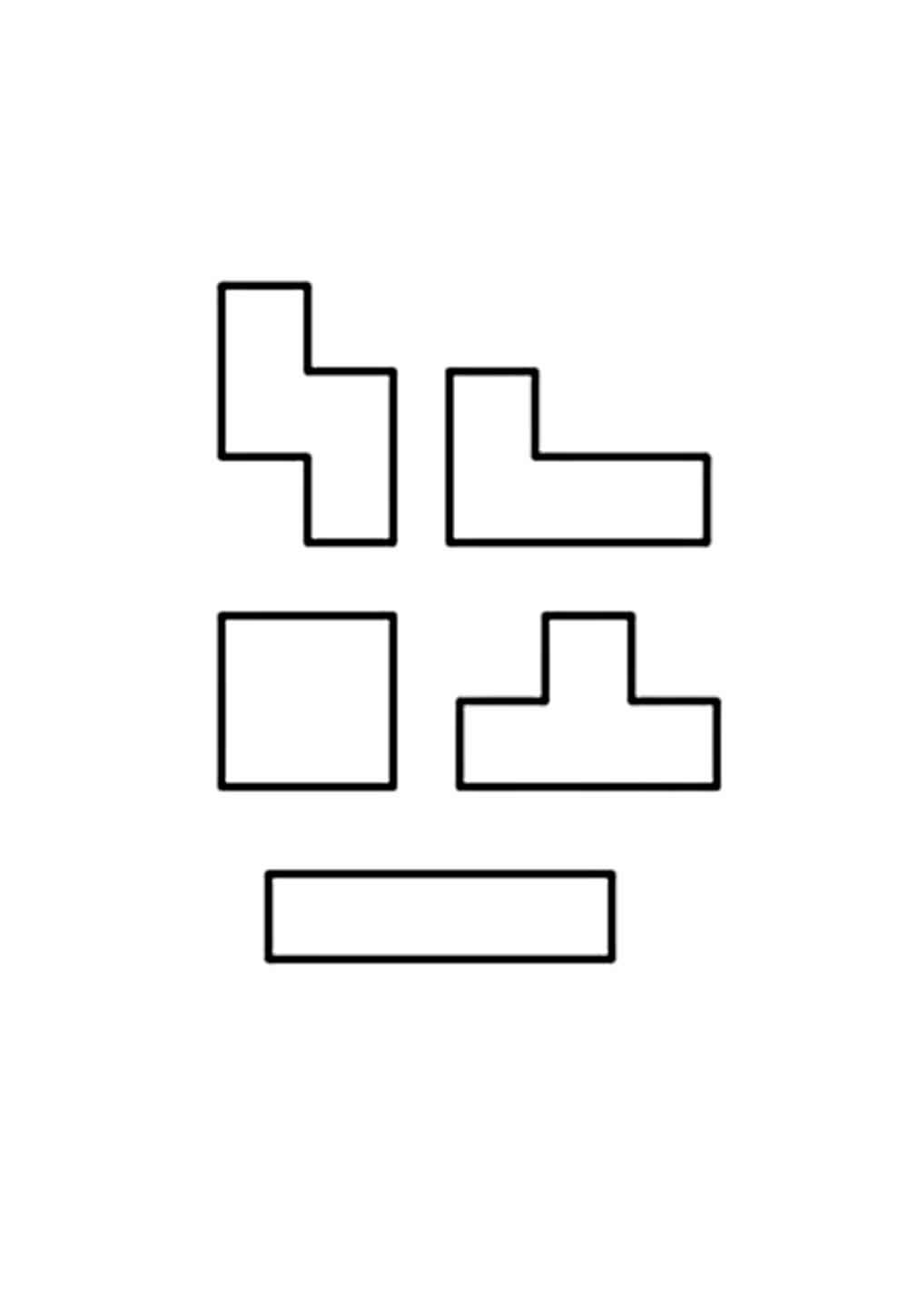 Desenhos de Tetris para colorir