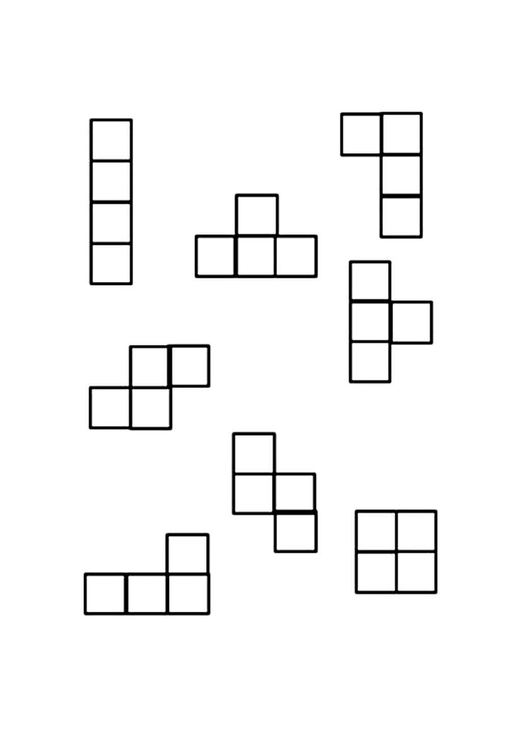 Desenhos de Tetris para colorir