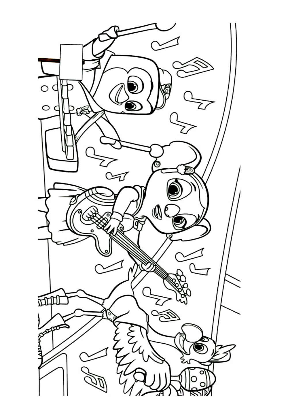 Desenho TOTS - Serviço de Entrega de Filhotes Colorir