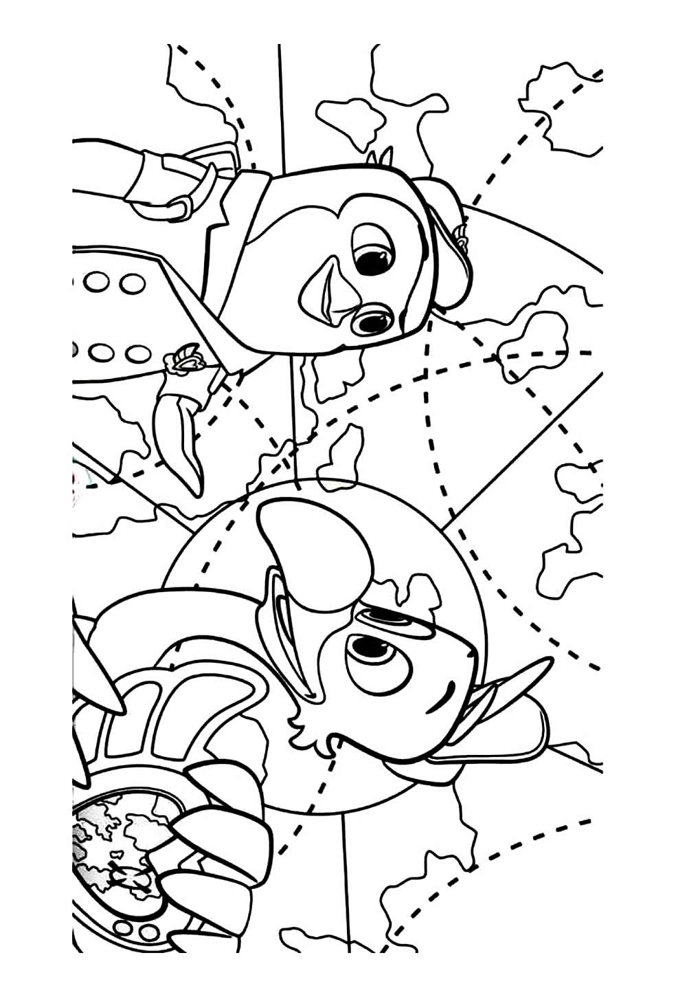 Desenho TOTS - Serviço de Entrega de Filhotes Pintar