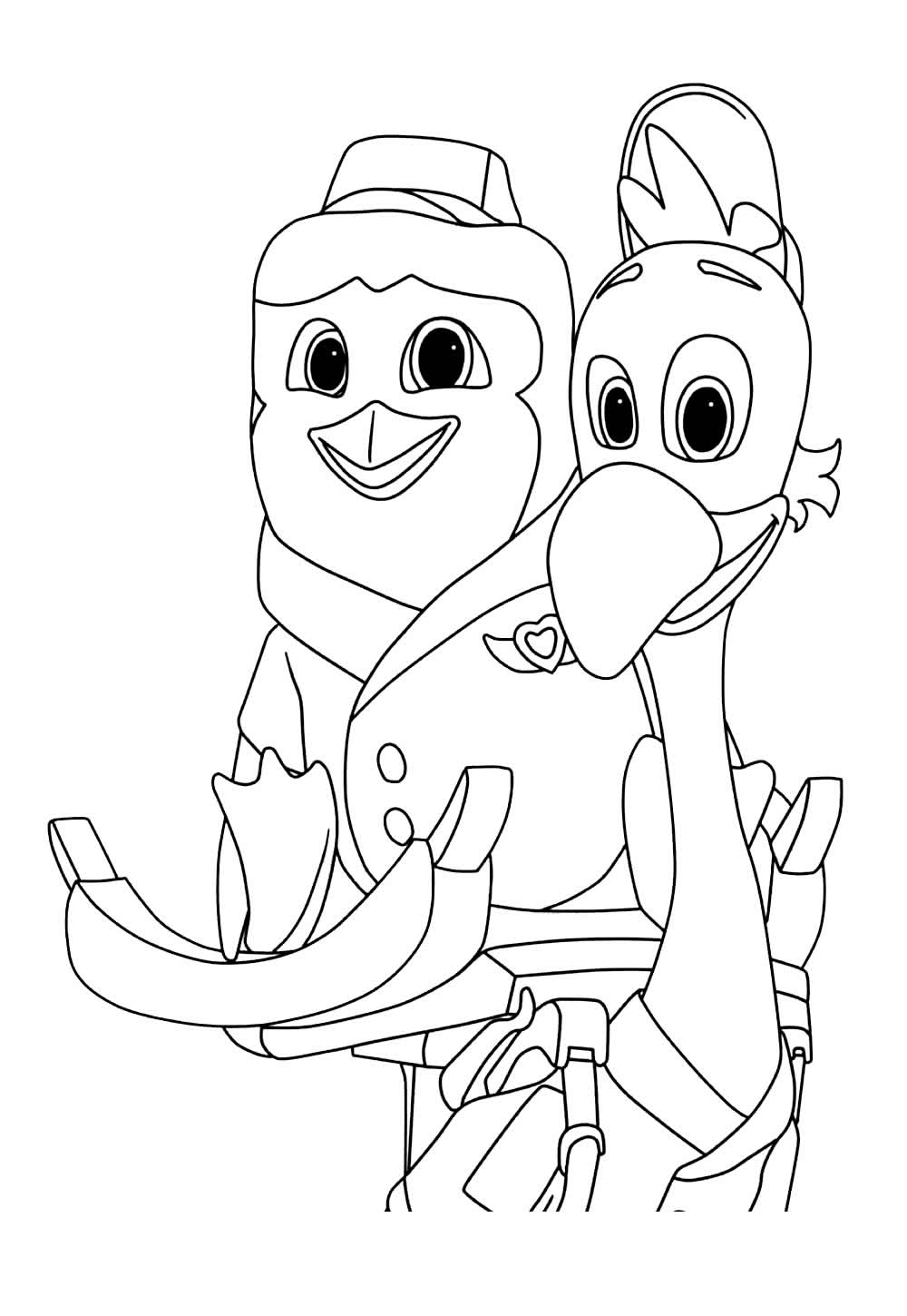 Desenho de TOTS - Serviço de Entrega de Filhotes para colorir