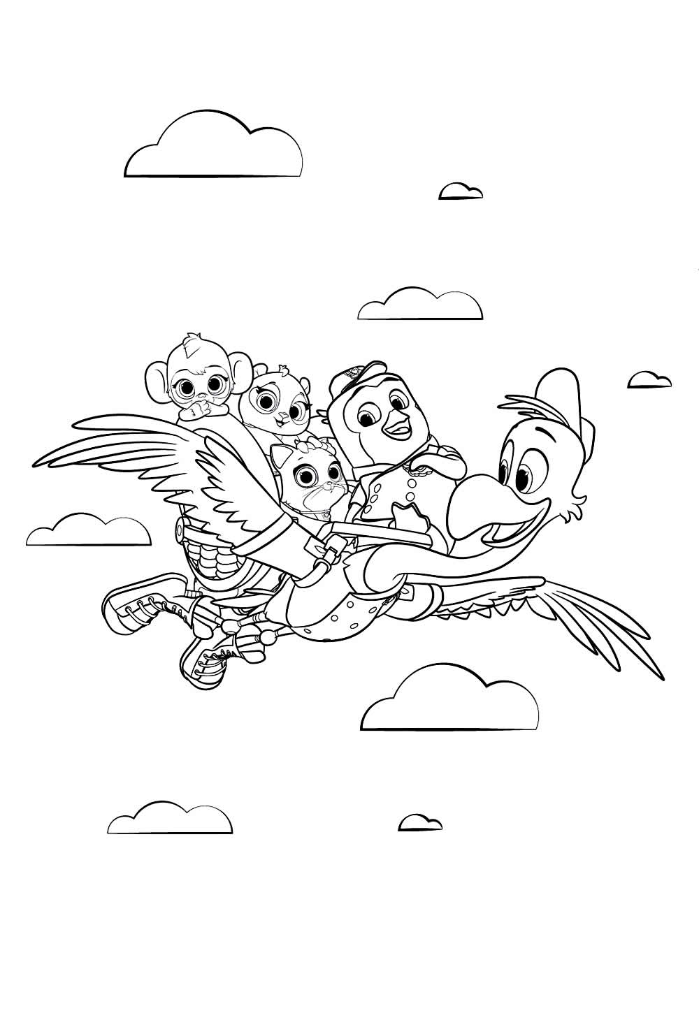Desenhos TOTS - Serviço de Entrega de Filhotes Colorir