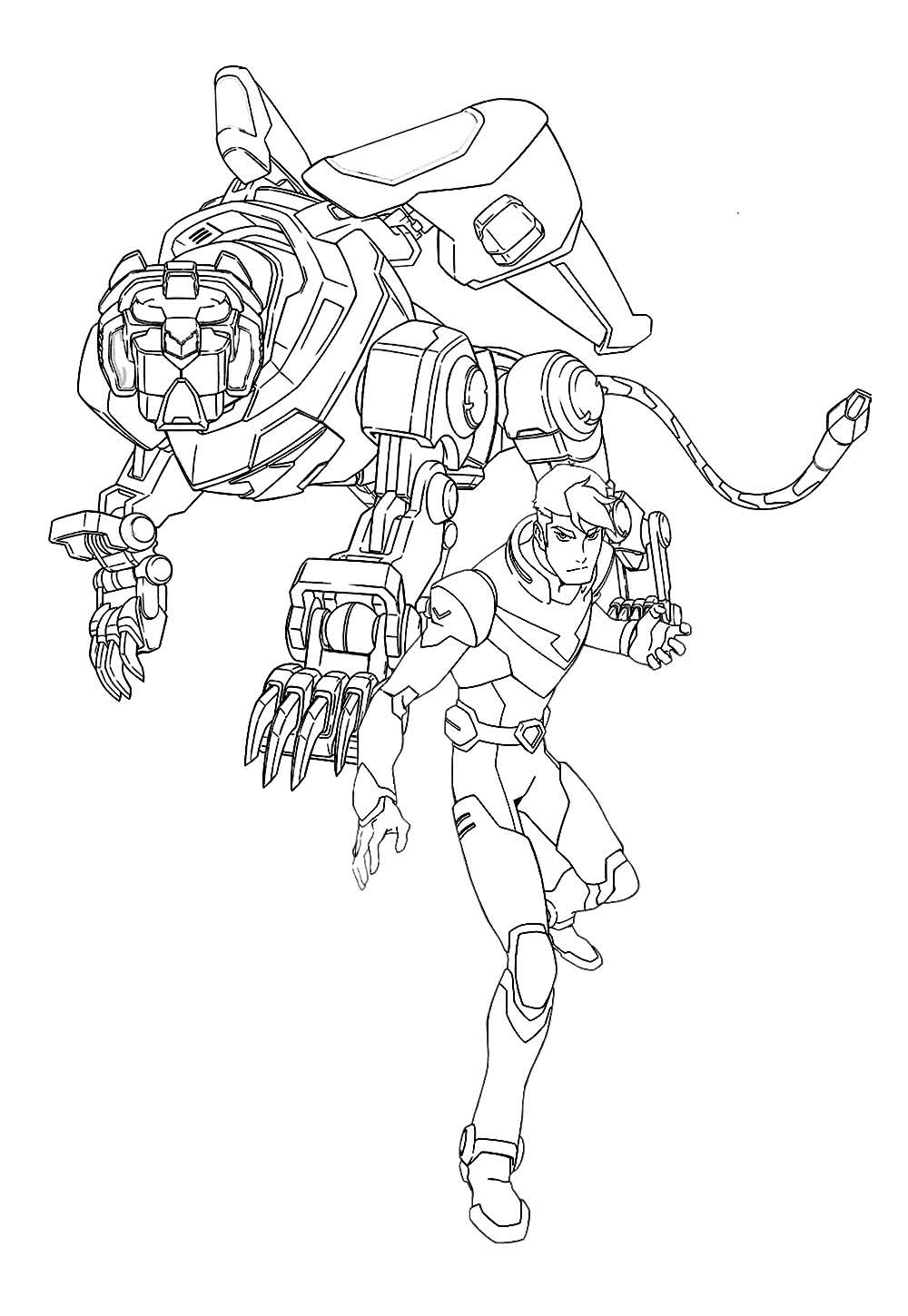 Desenho de Voltron: Legendary Defender para pintar