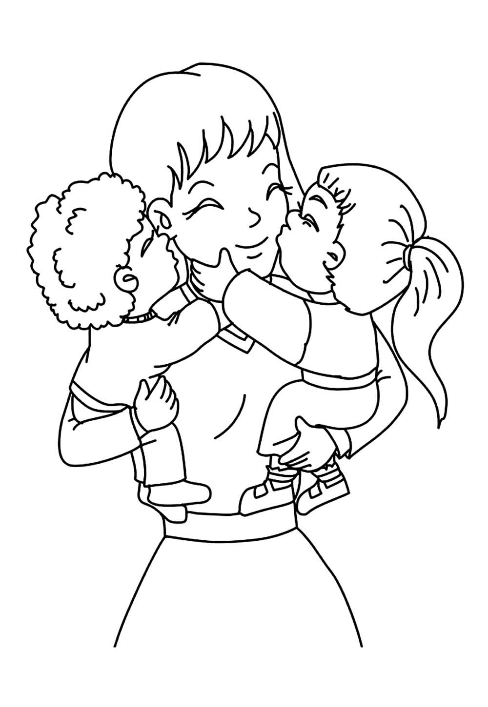 Desenho de Dia das Mães para colorir