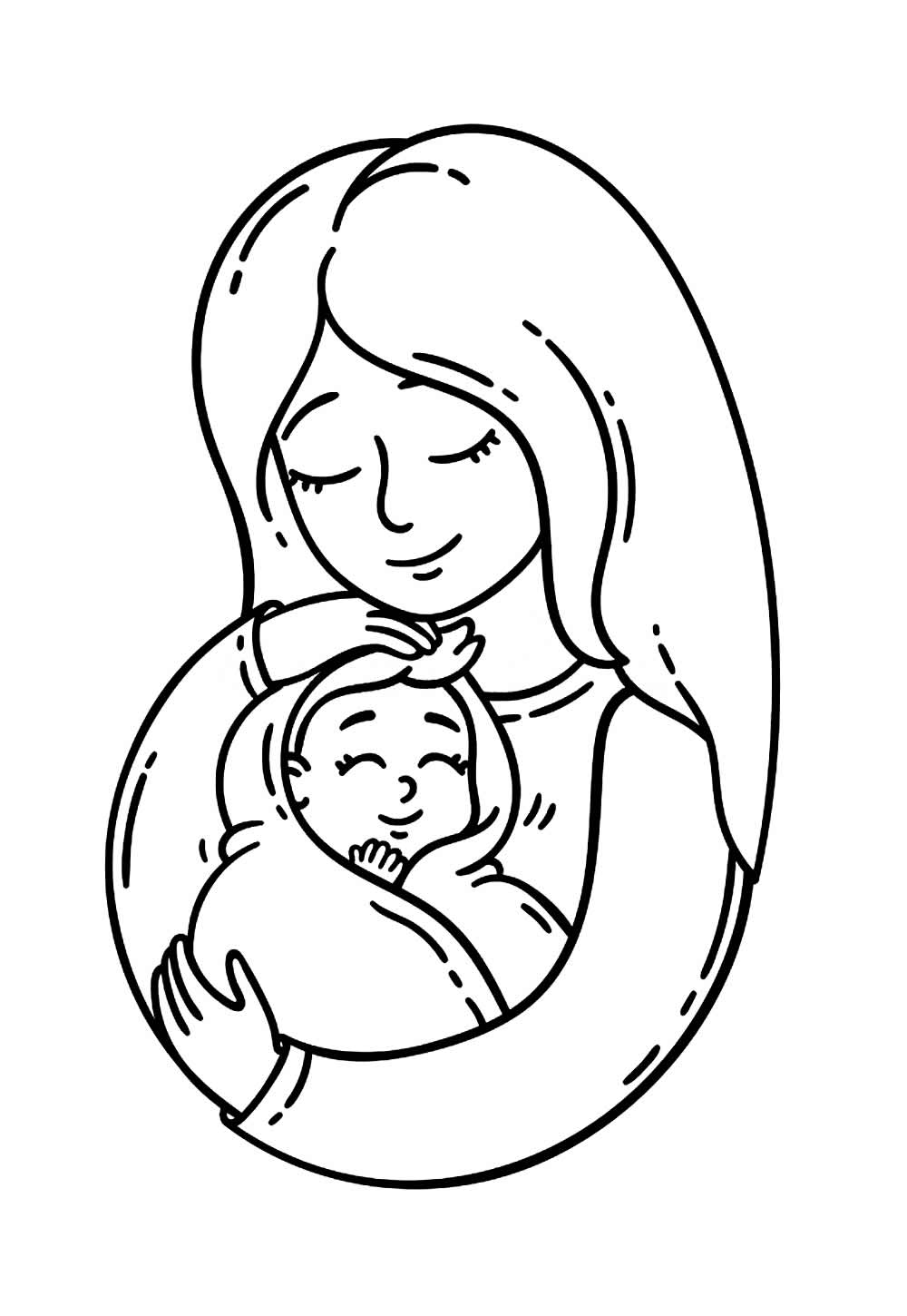 Dia das Mães para imprimir e colorir