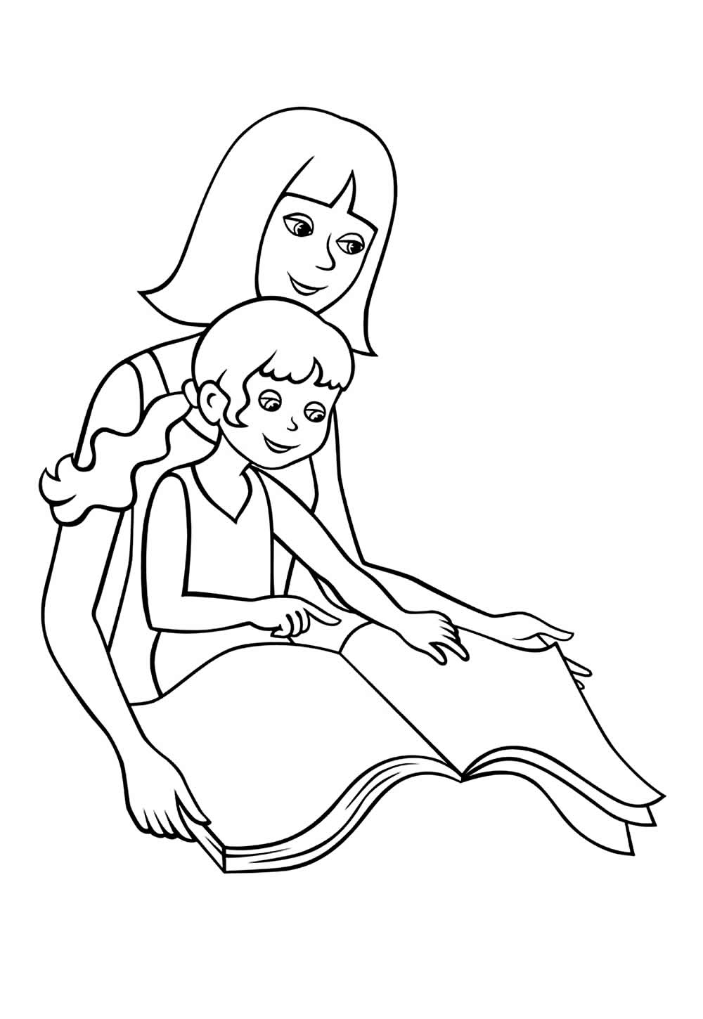 Dia das Mães para imprimir e colorir