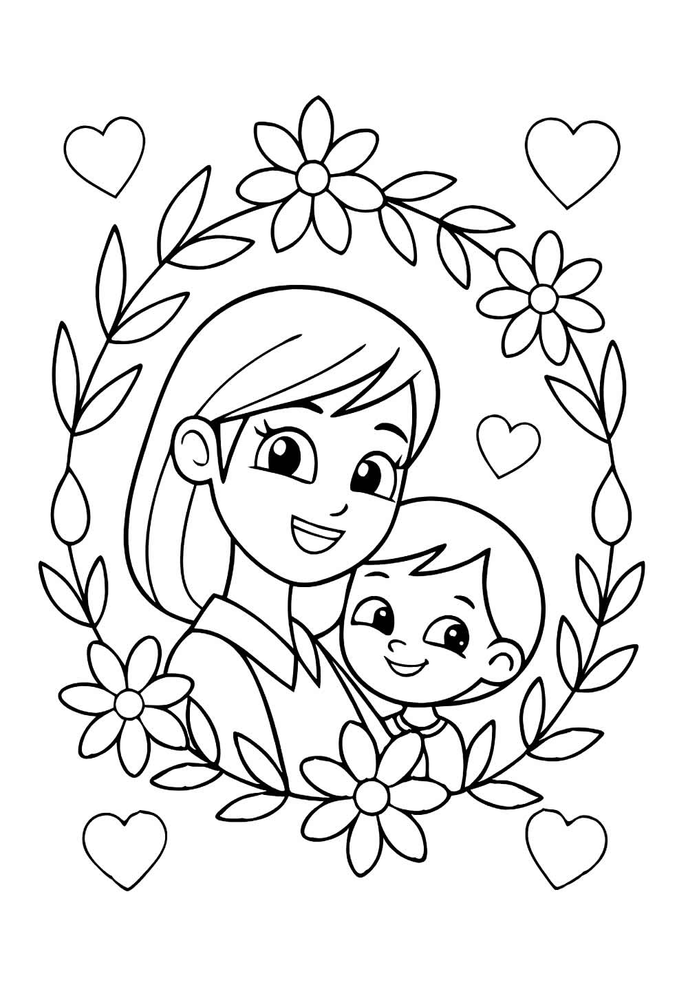 Dia das Mães para colorir