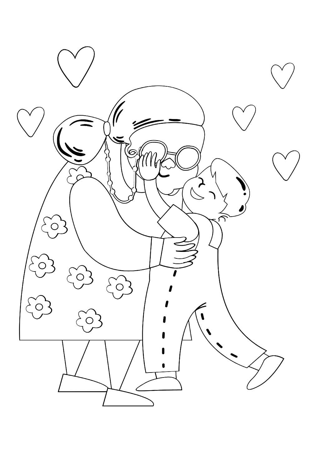 Desenho de Dia das Mães para imprimir e pintar
