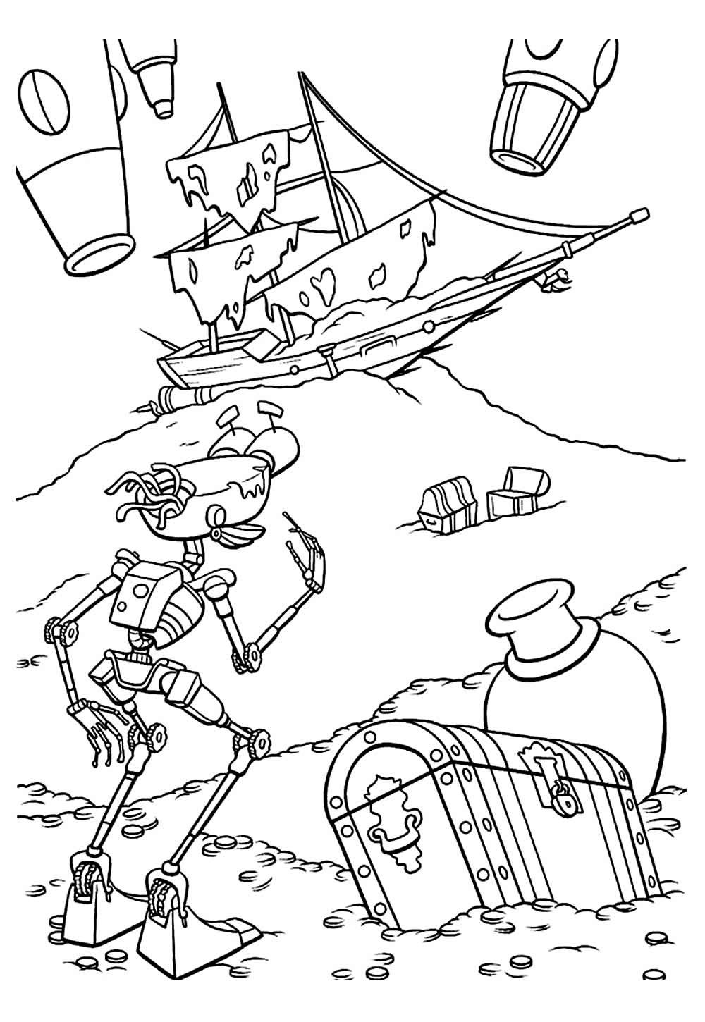 Desenhos O Planeta do Tesouro Colorir