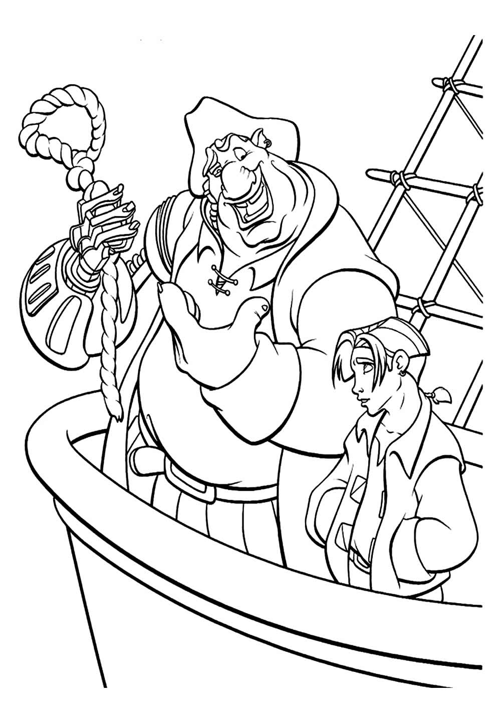 Desenho do Planeta do Tesouro para colorir
