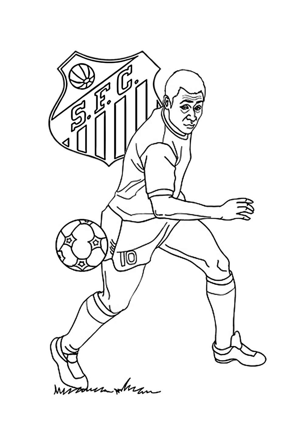 Desenho do Santos para colorir