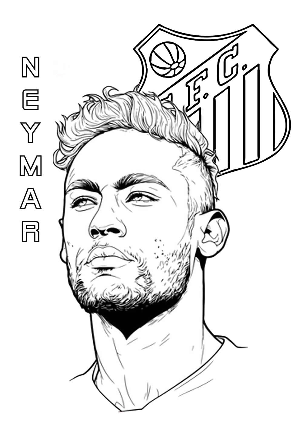 Desenho Santos Neymar Colorir Pintar
