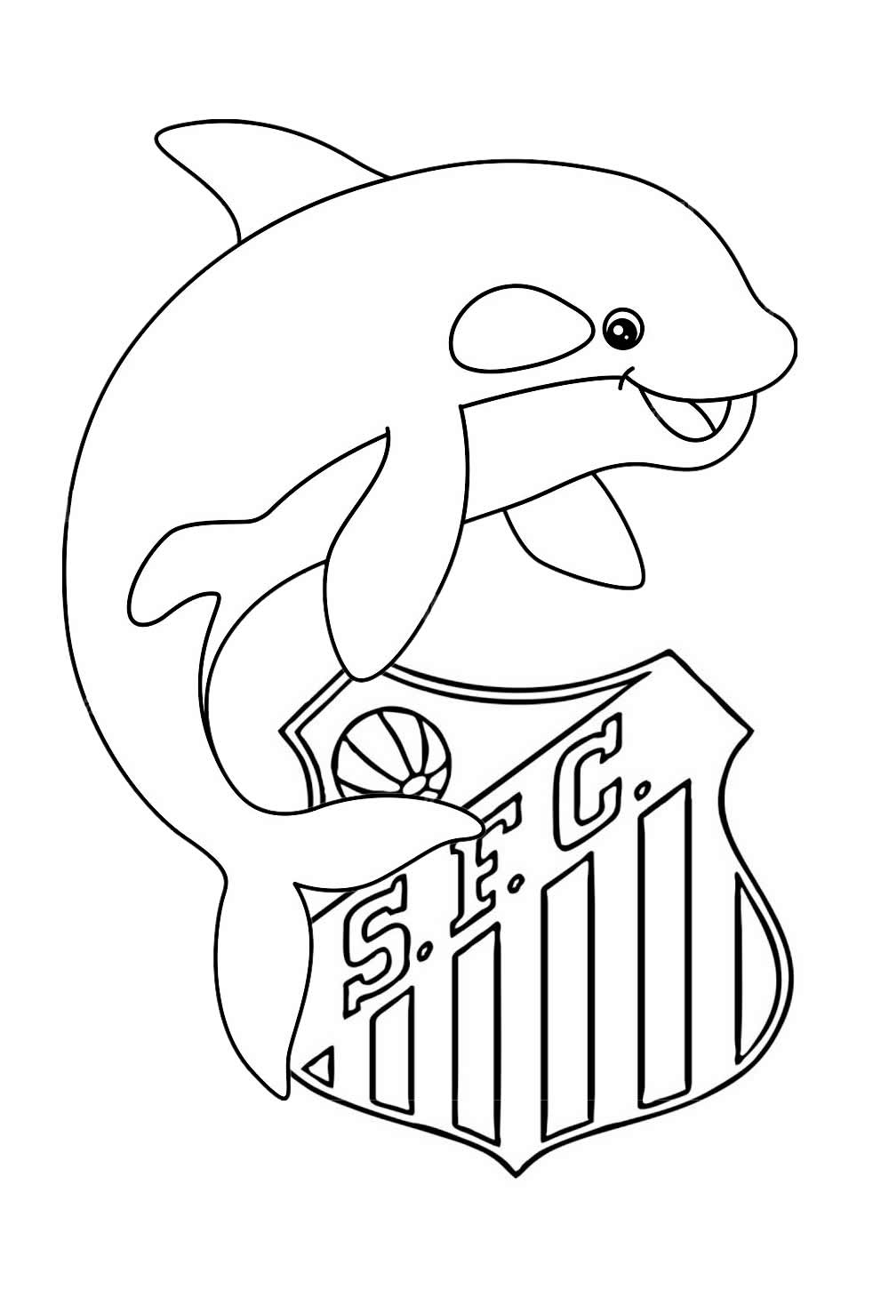 Desenho Baleia Santos Colorir Peixe