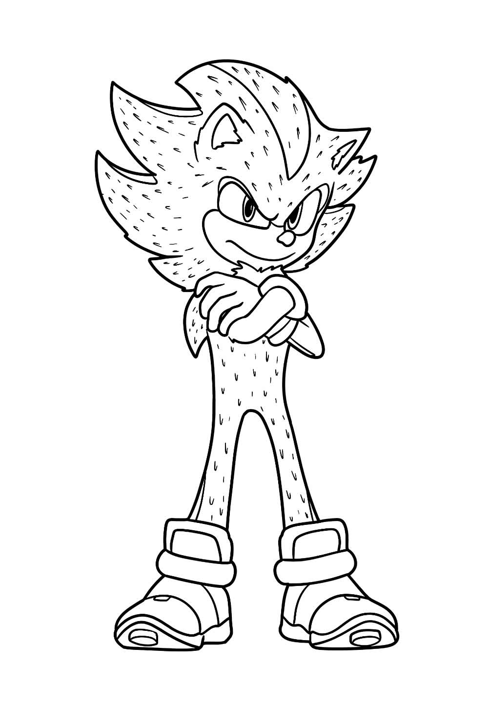 Desenho de Sonic para colorir e pintar