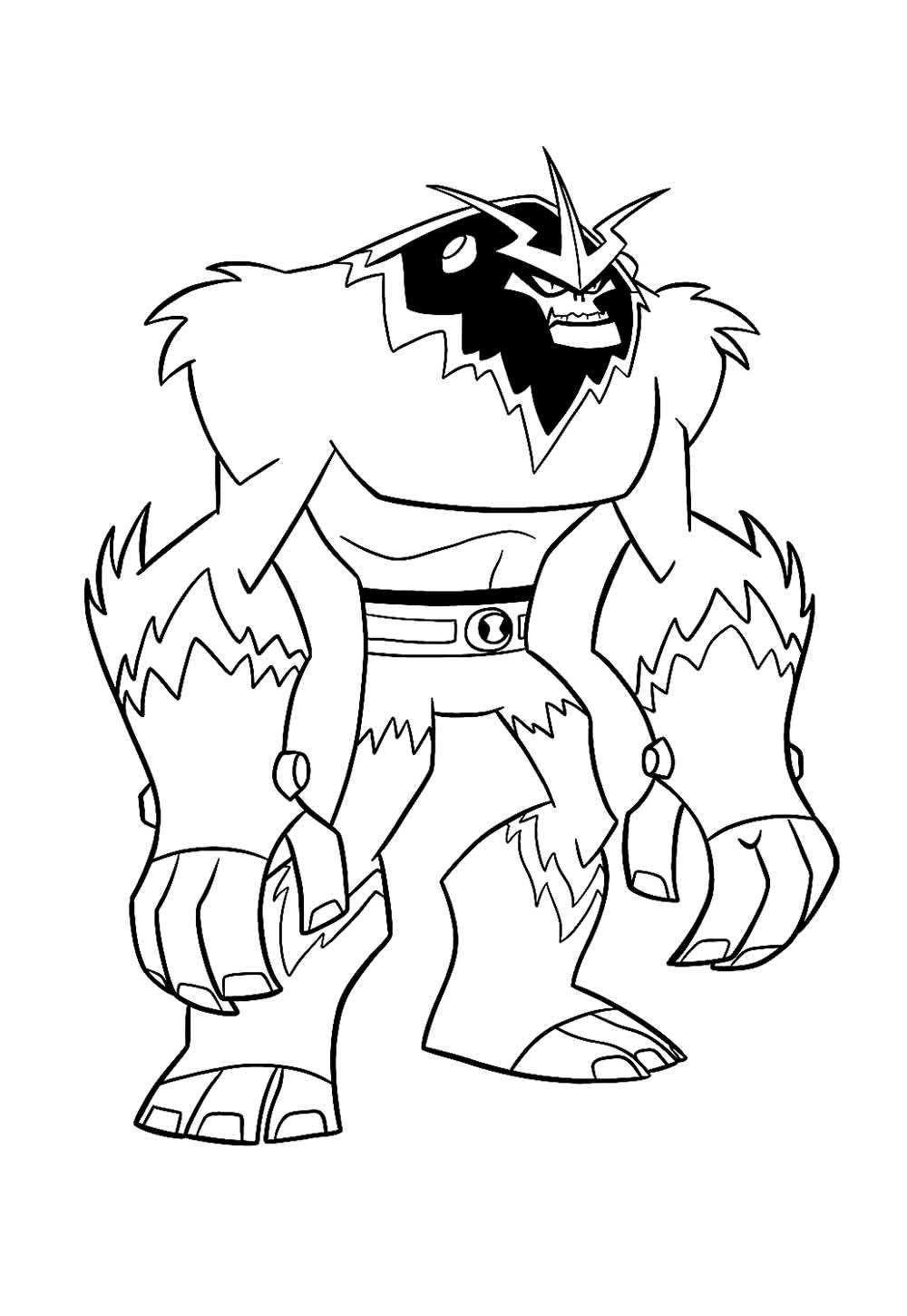 Desenho do Super Choque para imprimir e colorir