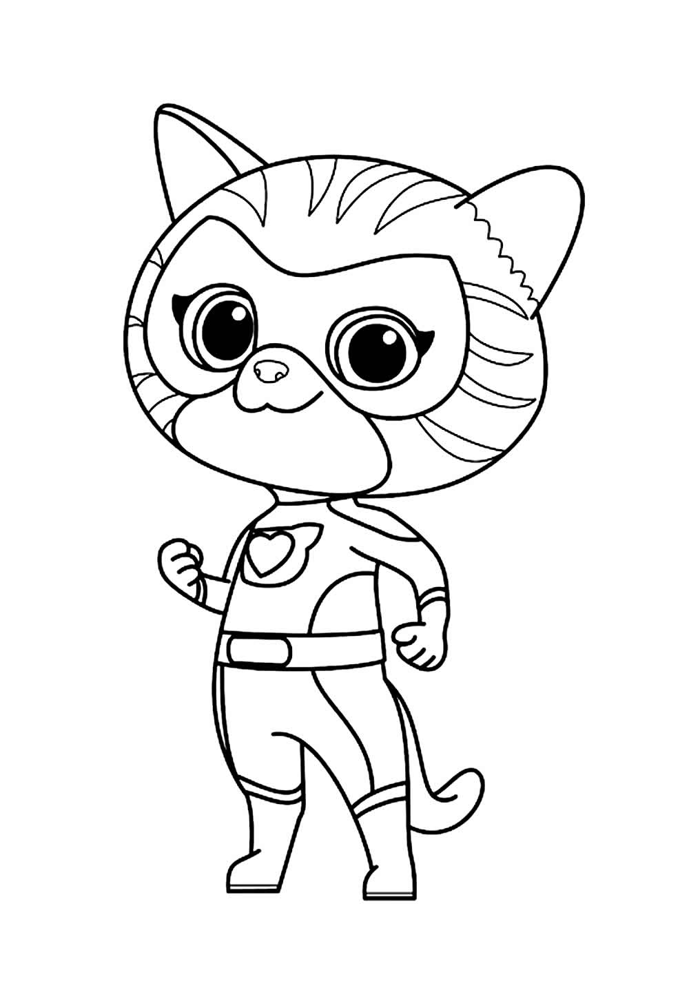 Desenho de Super Gatinhos para colorir