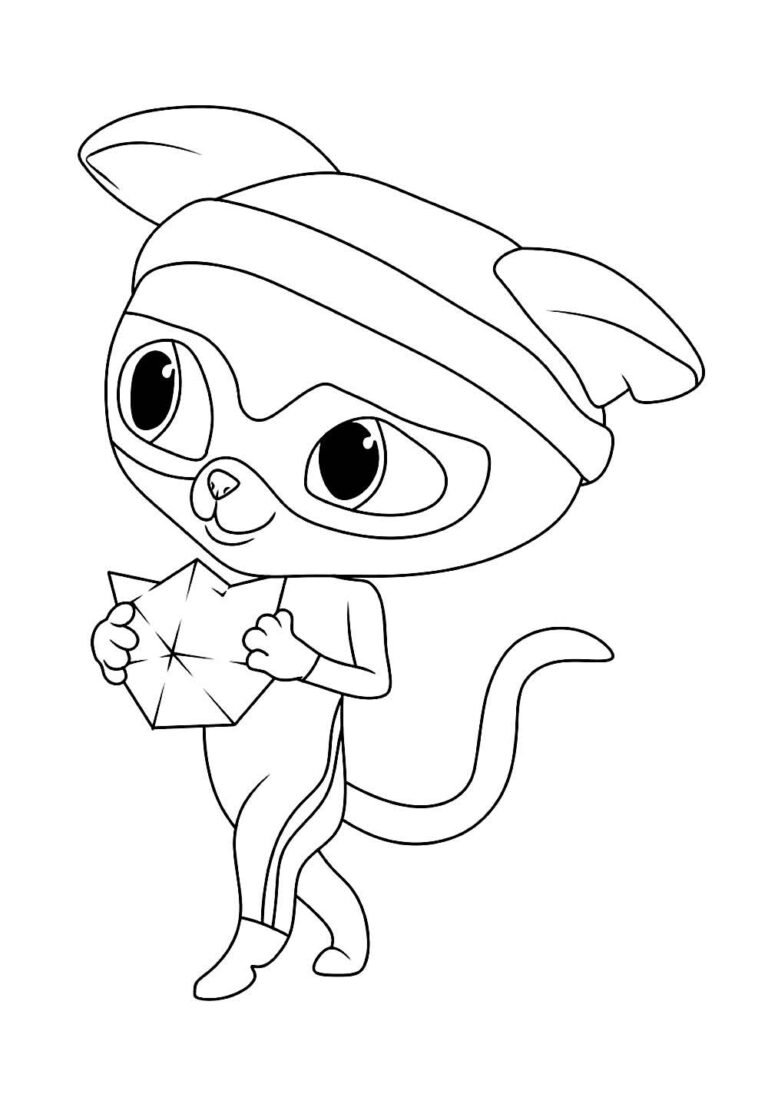 Desenhos dos Super Gatinhos para colorir - Bora Colorir