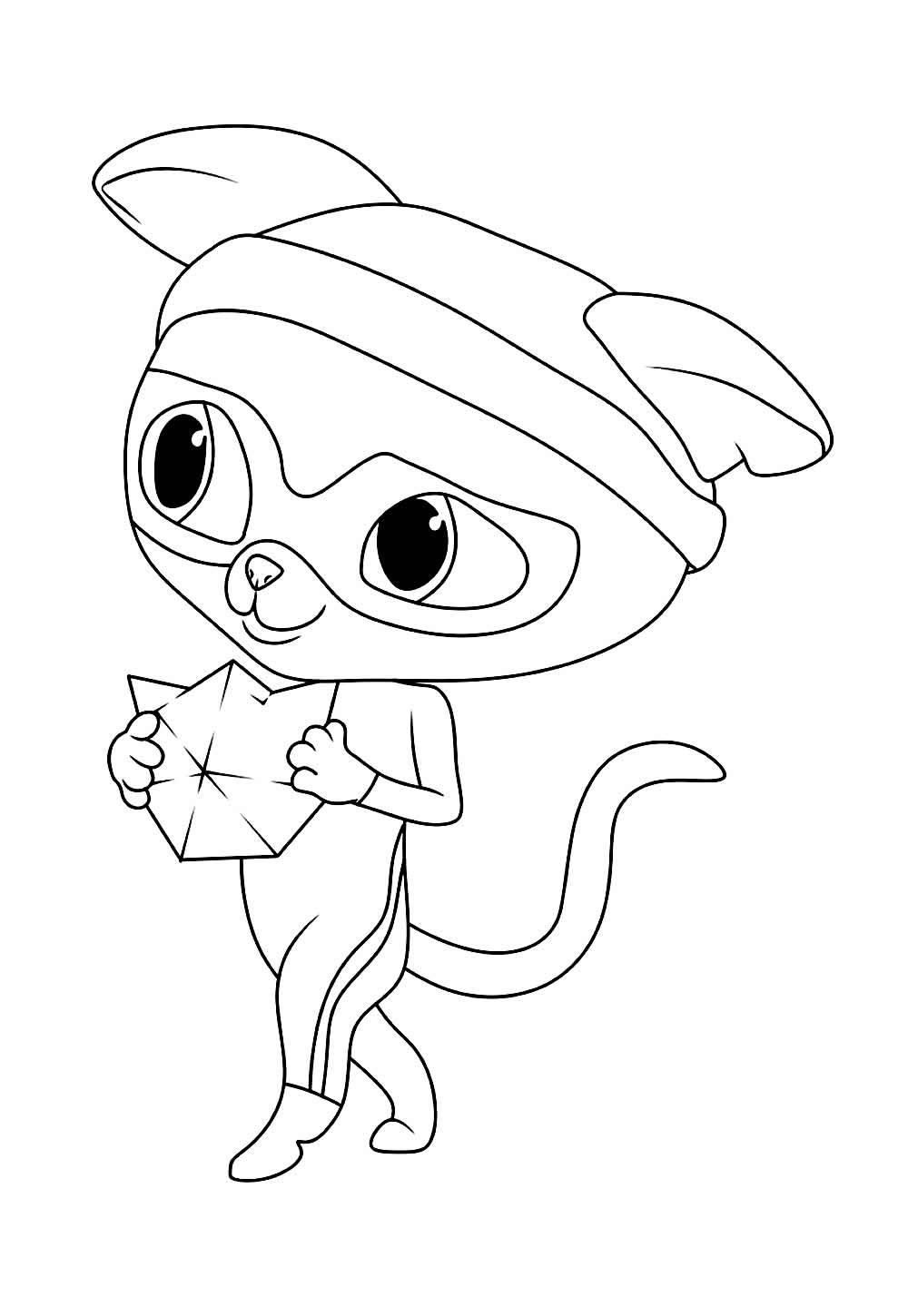 Desenho de Super Gatinhos para colorir e pintar