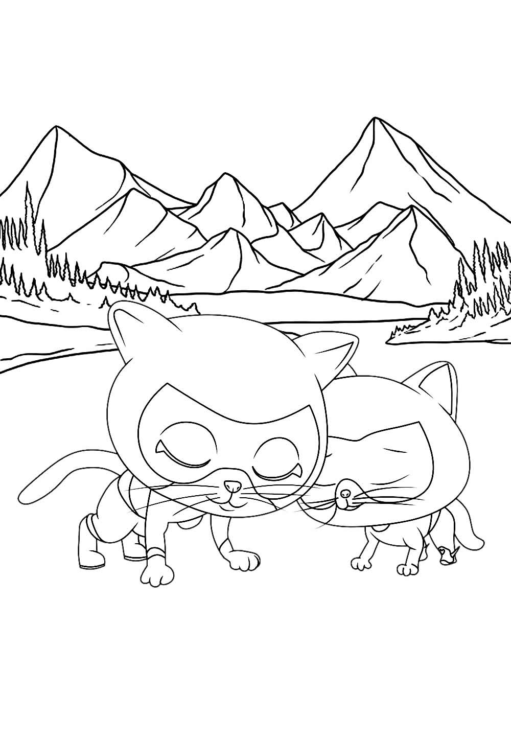 Desenho de Super Gatinhos