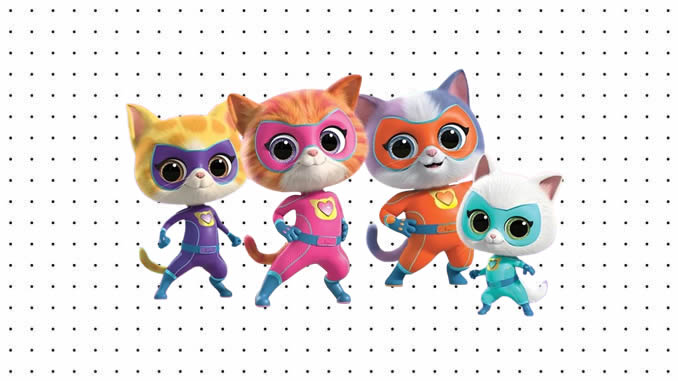 Desenhos dos Super Gatinhos para colorir