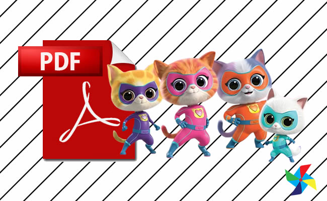 Desenhos dos Super Gatinhos em PDF