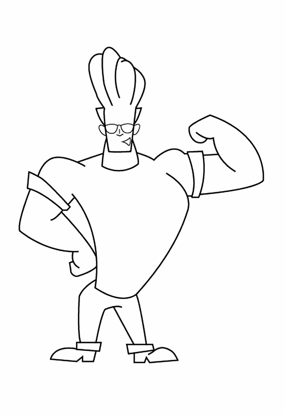 Desenho do Johnny Bravo para colorir