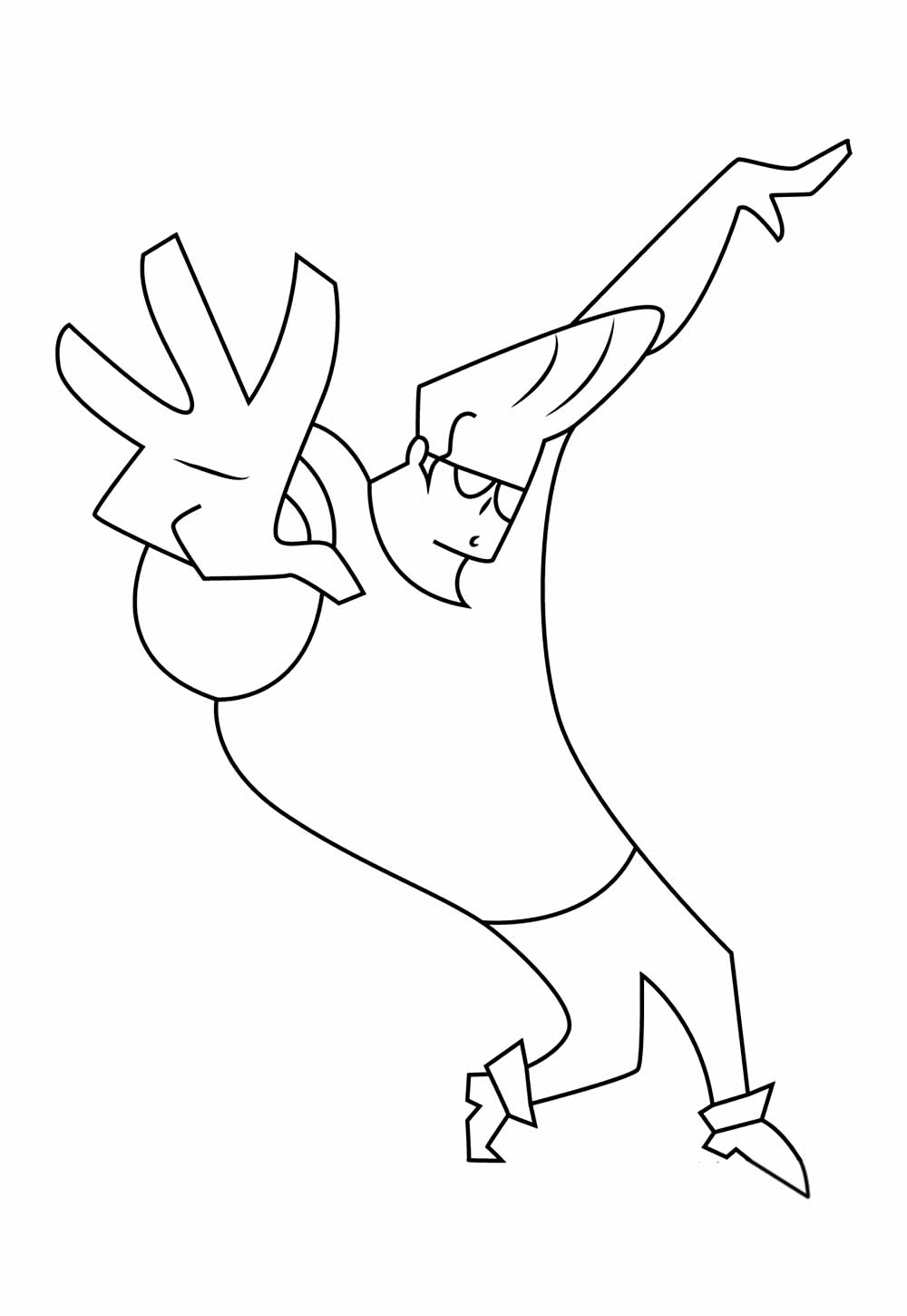 Desenho do Johnny Bravo para pintar