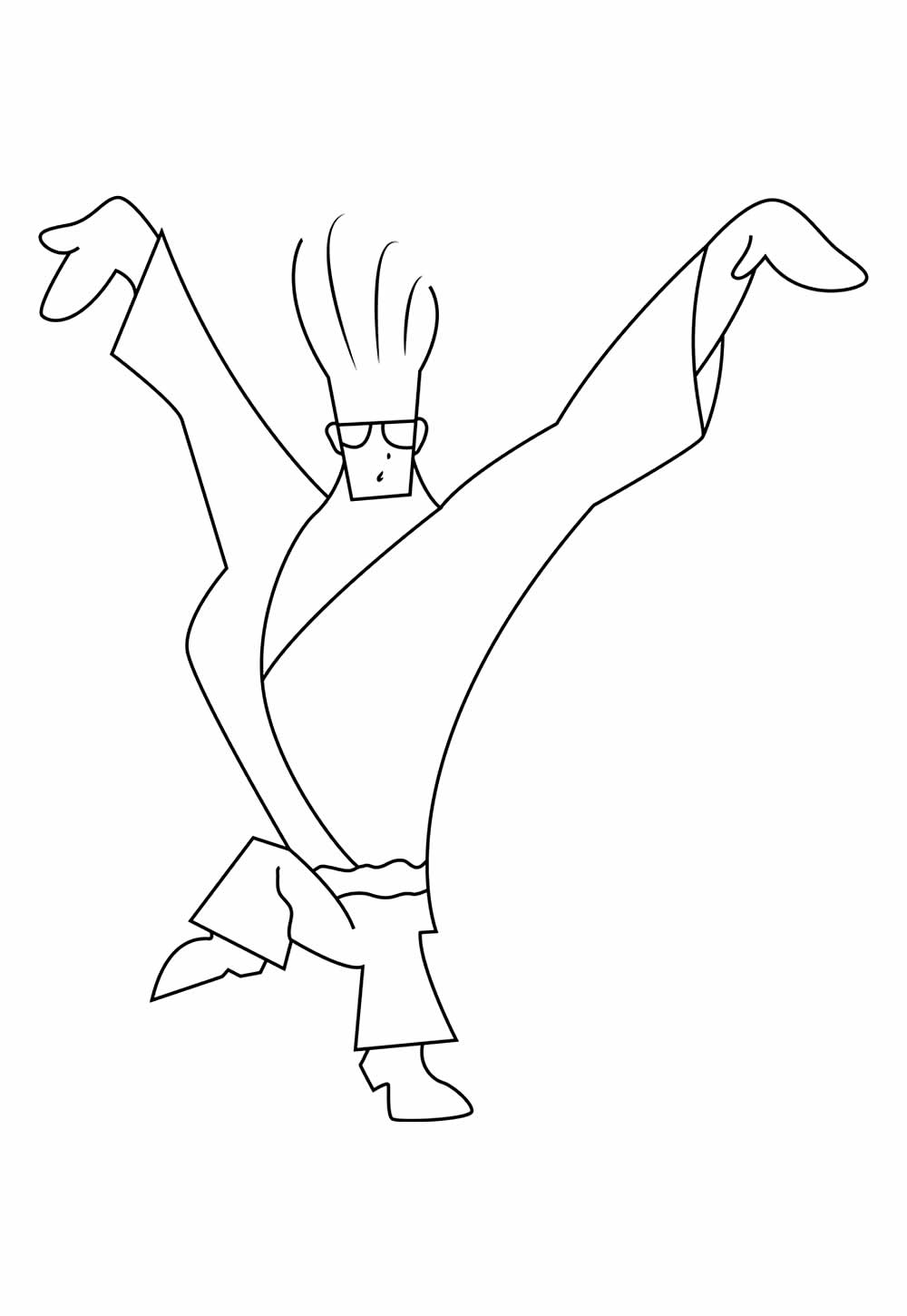 Desenho do Johnny Bravo para imprimir e colorir