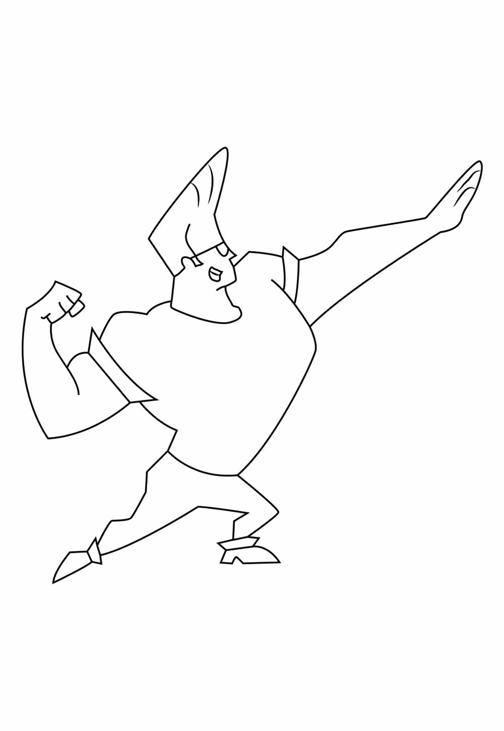 Desenho do Johnny Bravo para imprimir e pintar