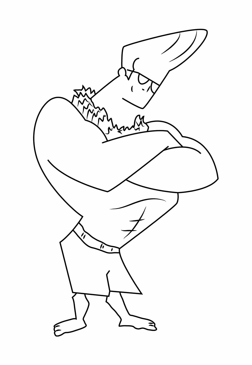 Johnny Bravo para imprimir e colorir