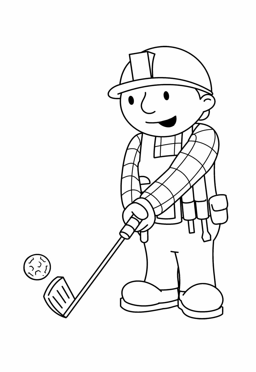 Desenho para pintar de Bob o Construtor
