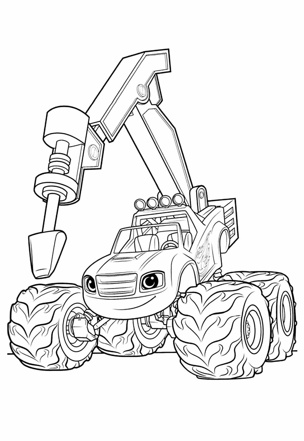 Desenho de Blaze e as Monster Machine para pintar