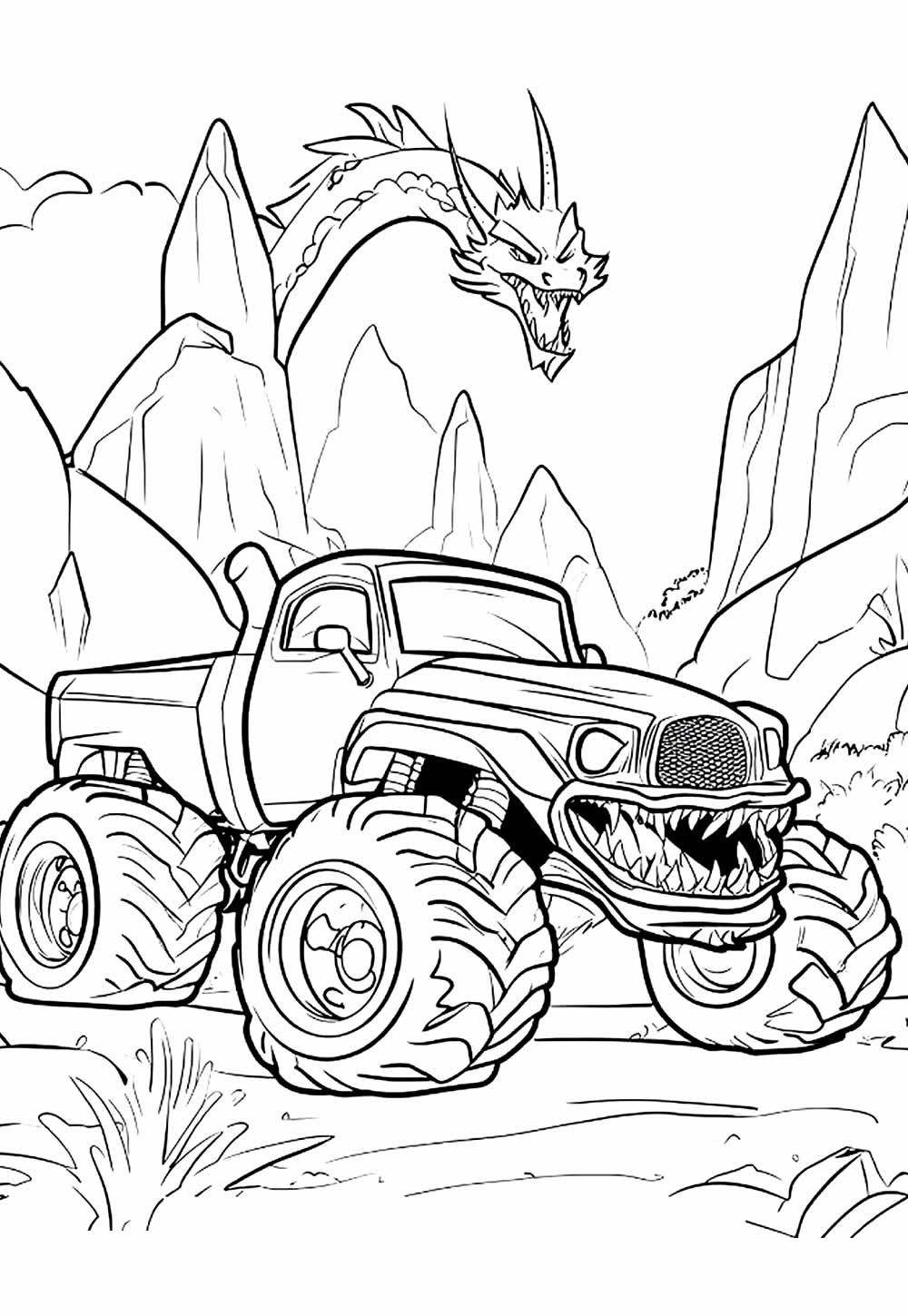 Desenho de Blaze e as Monster Machine para pintar