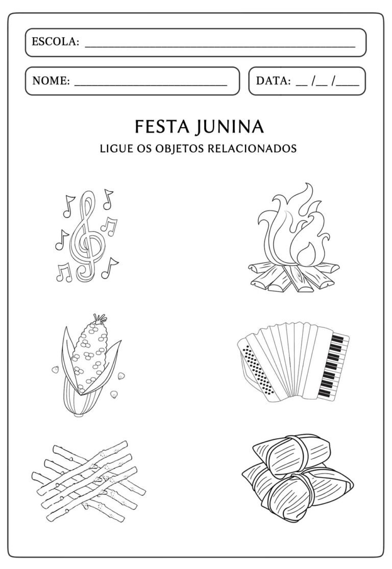 Atividades Educativas de Festa Junina para Educação Infantil - Bora Colorir