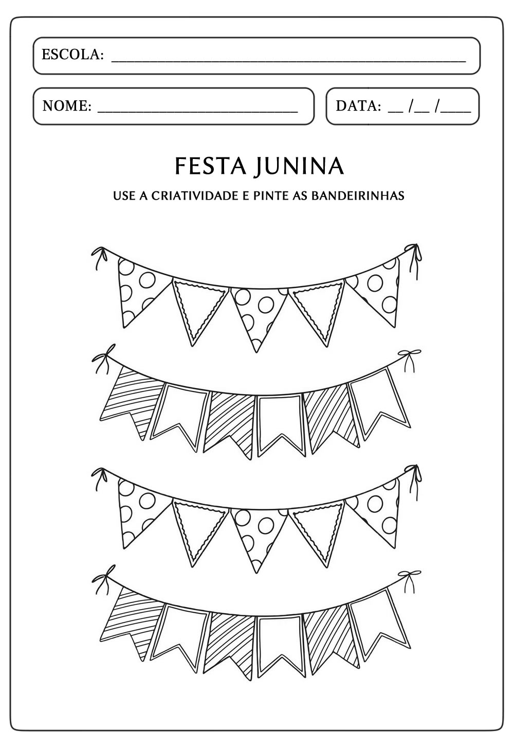 Atividade Educativa de Festa Junina