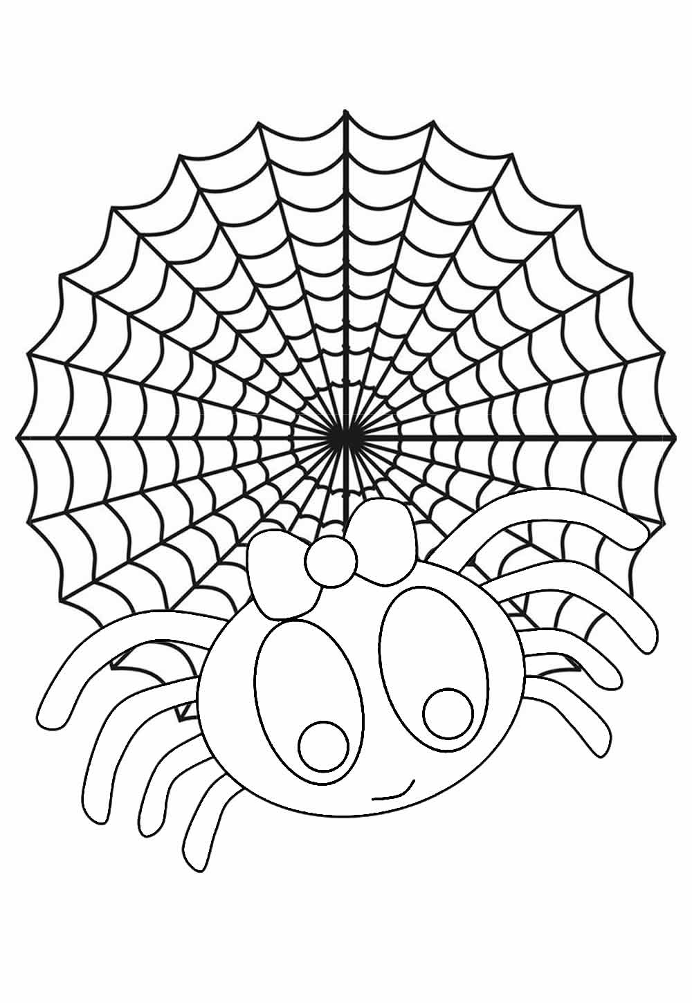 Desenho da Dona Aranha para imprimir e pintar