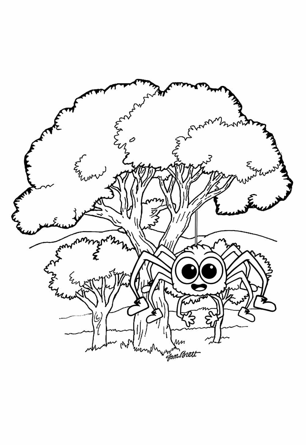 A Dona Aranha para colorir