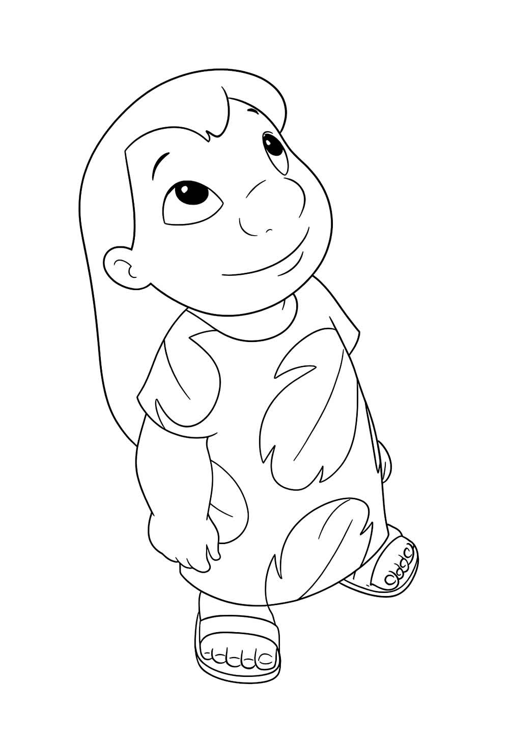 Desenho da Lilo para colorir