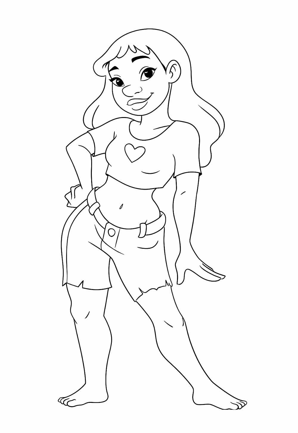 Desenho da Nani Pelekai - Lilo e Stitch