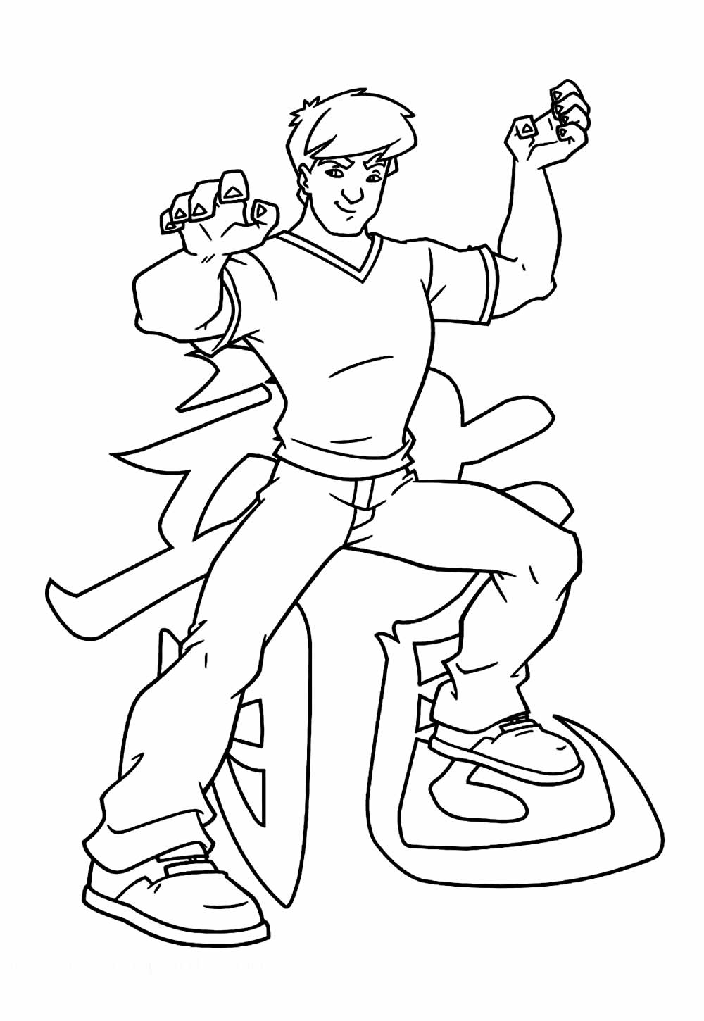 Desenhos de Jackie Chan para colorir