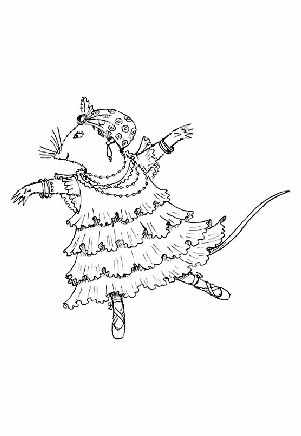 Angelina Ballerina para pintar e colorir