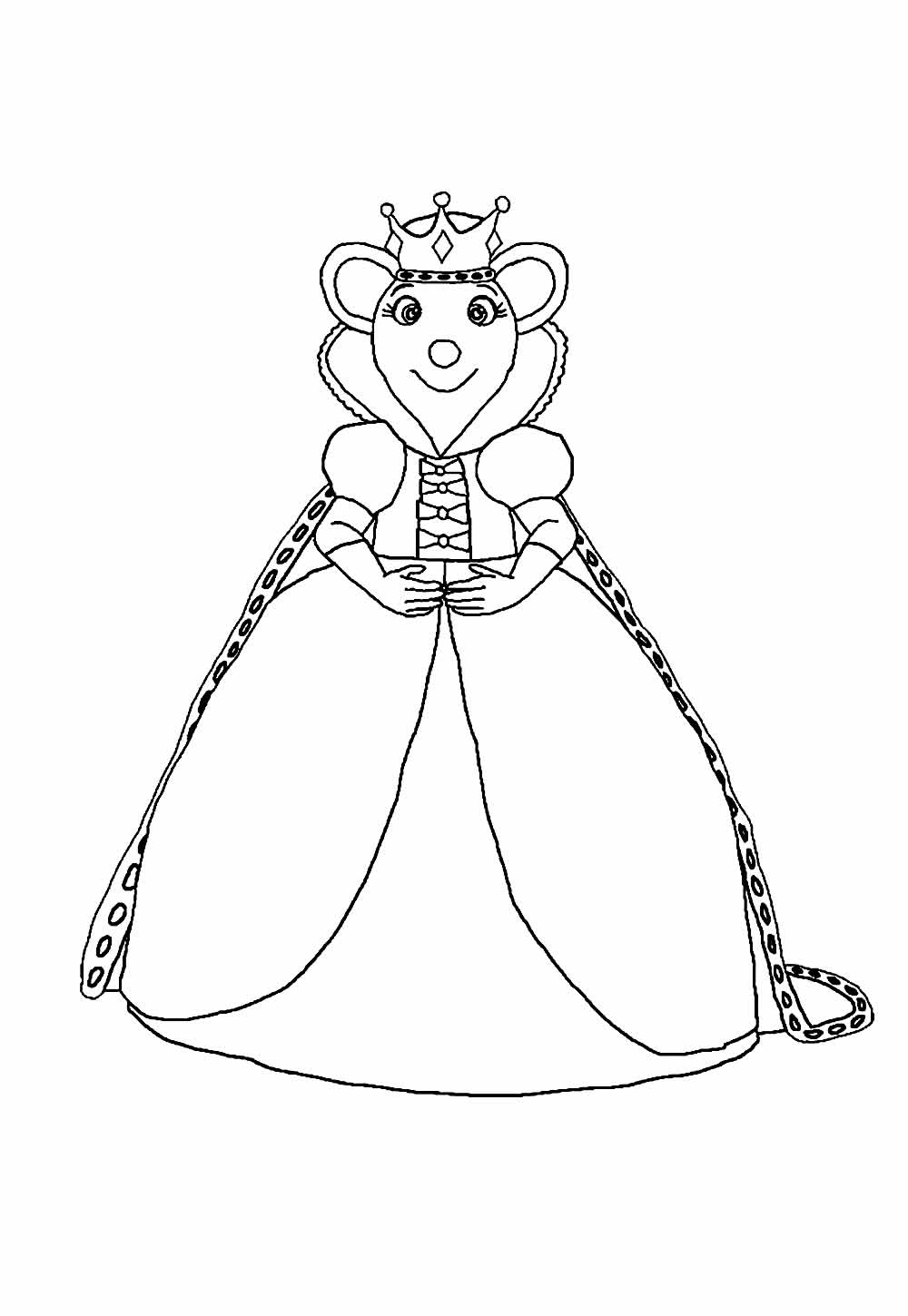 Desenho de Angelina Ballerina para imprimir e colorir