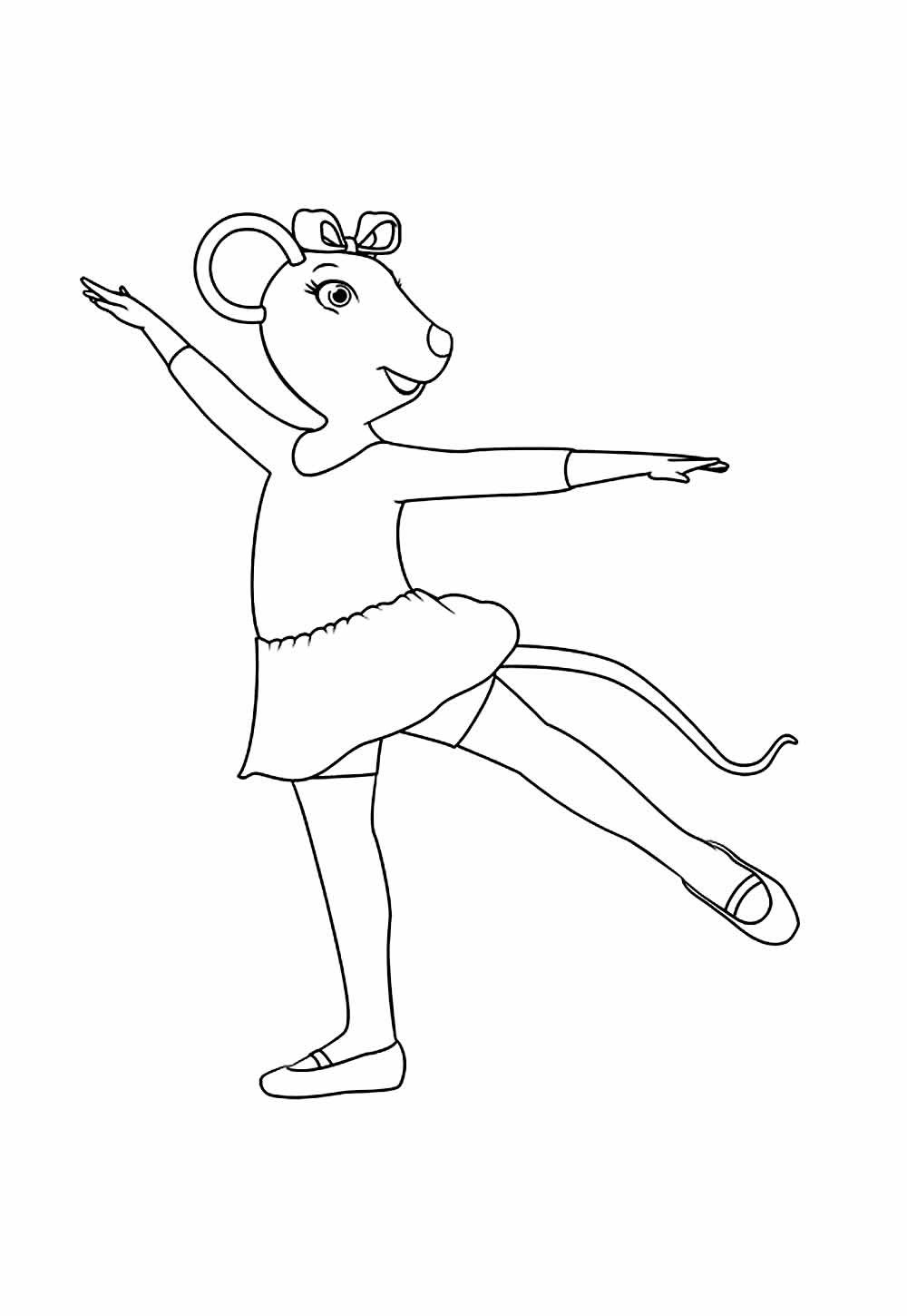 Desenhos de Angelina Bailarina para colorir