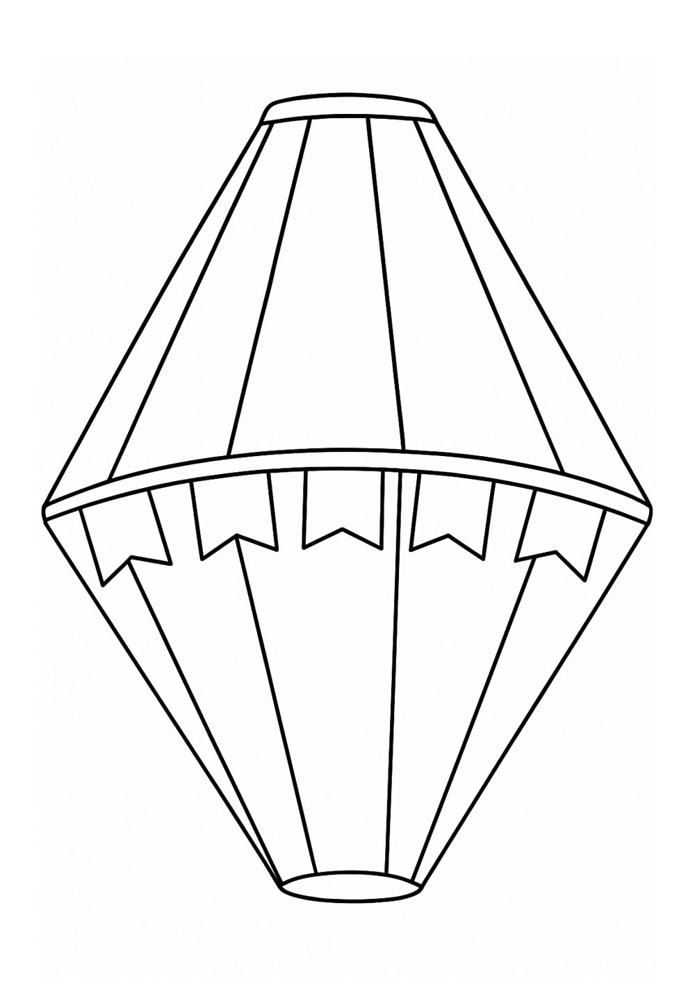 Desenho de Balão Junino